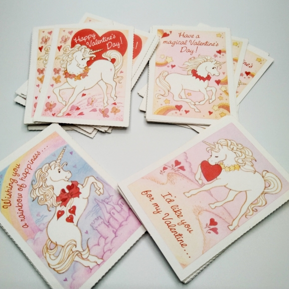 18 Vintage Unicorn Valentines Cards - Picture 2 of 4